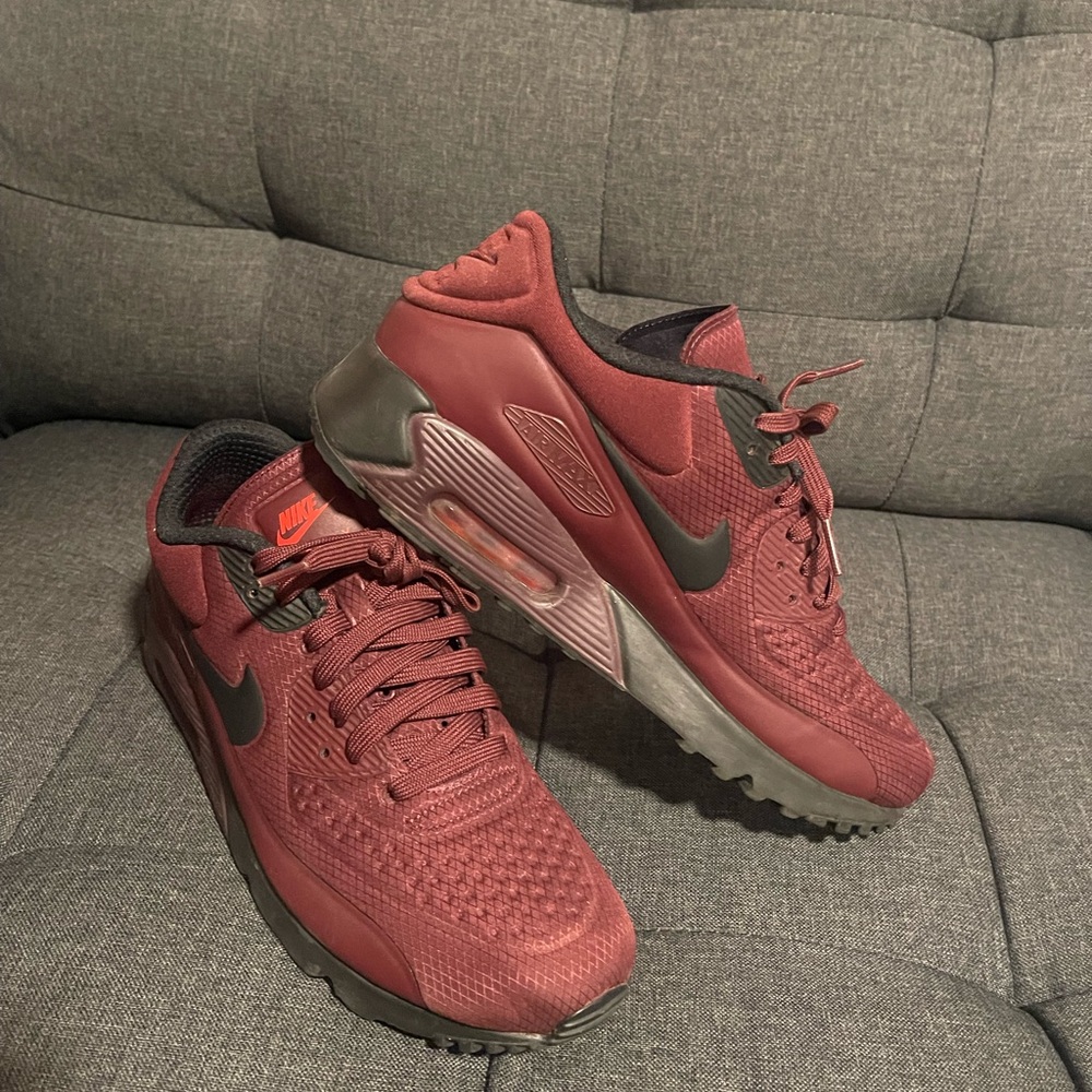 Nike Burgundy Air Max 90 Sneakers